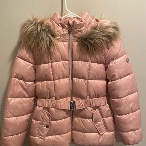 Girls Michael Kors Blush Pink Puffer Jacket